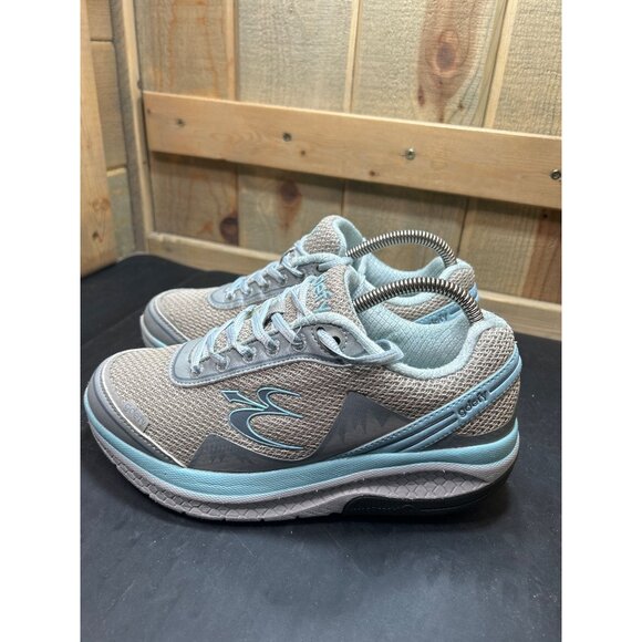 Womens Gravity Defyer Comfort Fit Athletic Shoes Size 6.5 Grey Blue Mesh - Picture 4 of 10